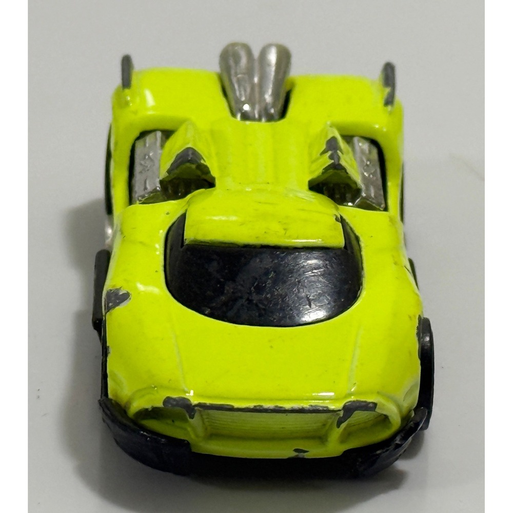 Hot Wheels Vulture Toy Car Kids 1:64 Neon Yellow Flame Graphics 2000 Mattel - Picture 2 of 6